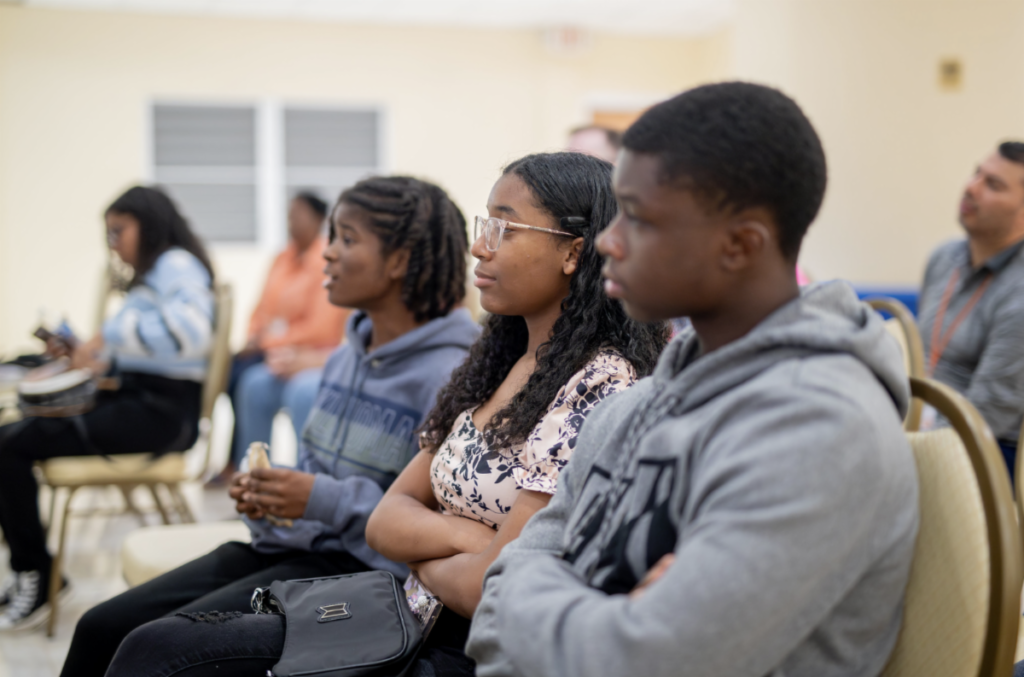 Young people from the St. Croix Seventh day Adventist School were also in attendance to be engaged in the AI seminar. Image by Curtis Henry